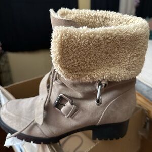 Women's Beige Ankle Boots